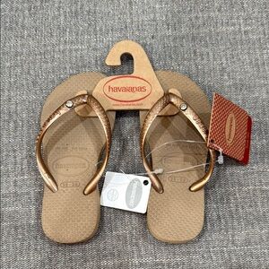 Havaianas Gold Flip Flops